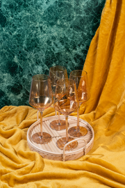The Sunset Amber Wine Glass - SO Home Collective 