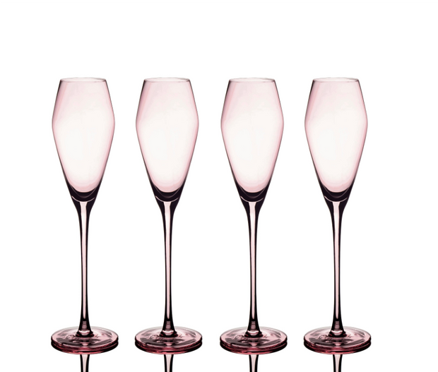 “The Tea “ Pink Flute (set of 4) - SO Home Collective 