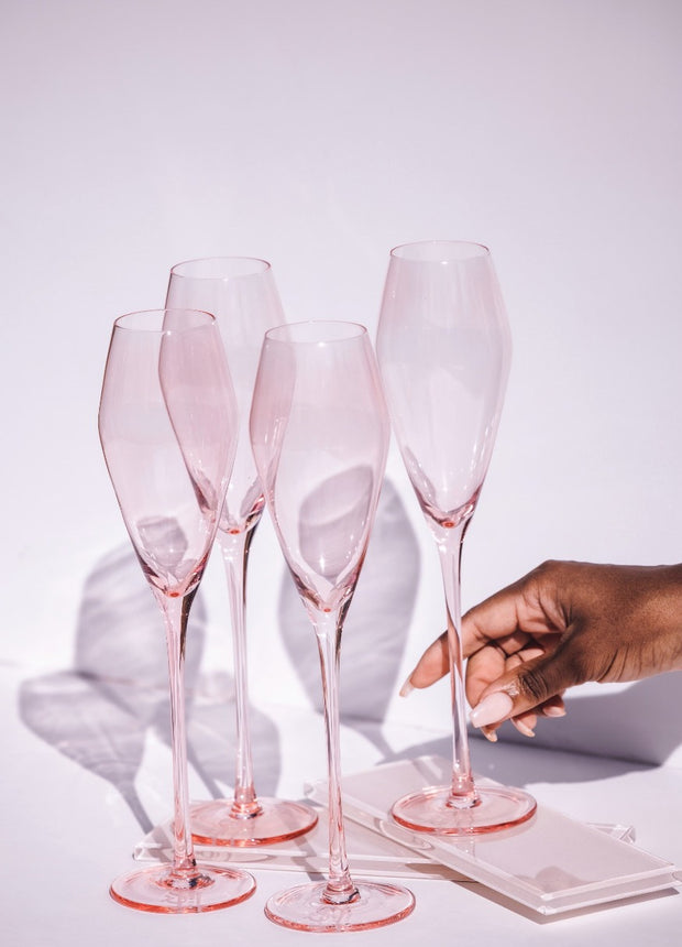 “The Tea “ Pink Flute (set of 4) - SO Home Collective 