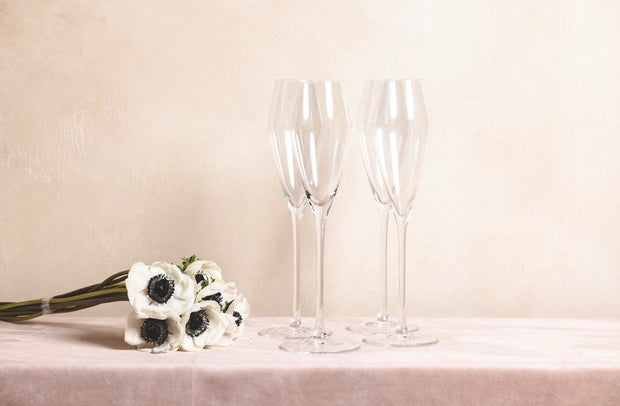 “The Sunday” Flute (set of 4)-Glasses-Sooverdressedhome